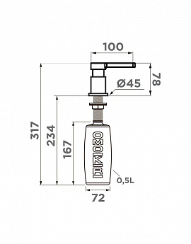 картинка Дозатор для мыла Omoikiri OM-04 