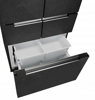 картинка Полувстраиваемый холодильник Lex LFD424STGIDBI каменно-серая стеклянная дверца 