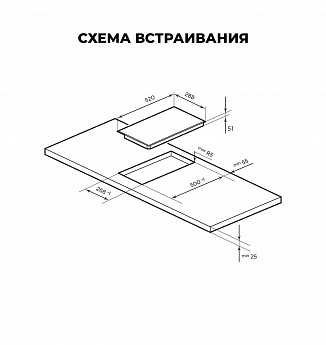 картинка Варочная панель Lex EVH 320A BL 