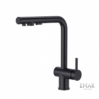 картинка Смеситель Emar Steel ЕСВ-7020 черный  картинка Смеситель Emar Steel ЕСВ-7020 черный