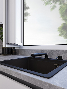 картинка Смеситель Emar ЕС - 7027 Black  картинка Смеситель Emar ЕС - 7027 Black
