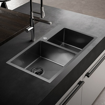 картинка Мойка для кухни Melana S7843HB PROFLINE графит  картинка Мойка для кухни Melana S7843HB PROFLINE графит