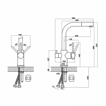картинка Смеситель Florentina КРИСТАЛЛ 