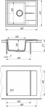 картинка Мойка для кухни Dr. Gans НИКА-580 