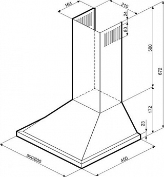 картинка Кухонная вытяжка Krona BELLA 500 WHITE PUSH BUTTON 