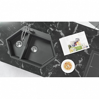 картинка |Discount| Мойка для кухни Kit Kraken CREEK черный  картинка |Discount| Мойка для кухни Kit Kraken CREEK черный