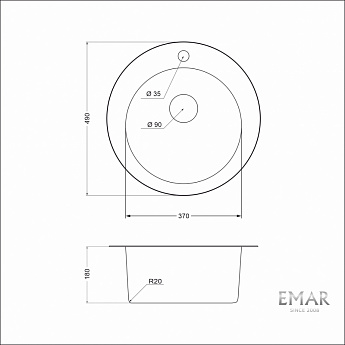 картинка Мойка Emar Steel ЕМ-490 ELECTROLIZE  картинка Мойка Emar Steel ЕМ-490 ELECTROLIZE
