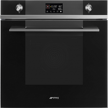 картинка Электрический духовой шкаф с СВЧ Smeg SO6102M2N  картинка Электрический духовой шкаф с СВЧ Smeg SO6102M2N
