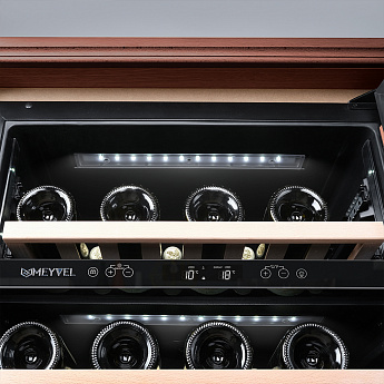 картинка Отдельностоящий винный шкаф Meyvel MV46PRO-KBT2 (Итальянский орех) 