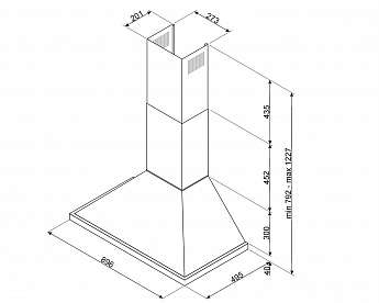 картинка Кухонная вытяжка Smeg KPF9YW 