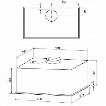 картинка Кухонная вытяжка Krona ARVEN 500 WHITE PB V2 