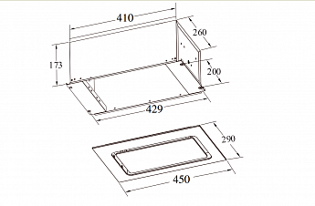 картинка Кухонная вытяжка Weissgauff Aura 456 PB Black Glass 