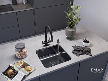 картинка Мойка для кухни Emar EMB-127A PVD Nano Dark 