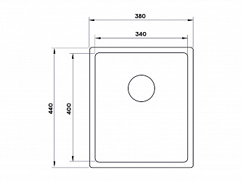 картинка Мойка Longran TECHNO TEB340.400-GT10P  картинка Мойка Longran TECHNO TEB340.400-GT10P