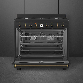 картинка Комбинированная кухонная плита Smeg CO96GMA9  картинка Комбинированная кухонная плита Smeg CO96GMA9