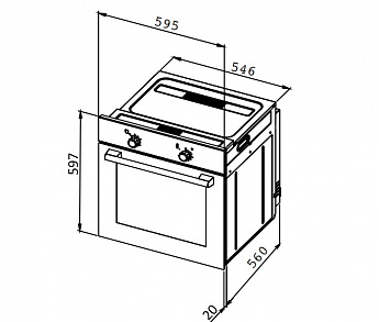 картинка Электрический духовой шкаф Millen MEO 605 BL 