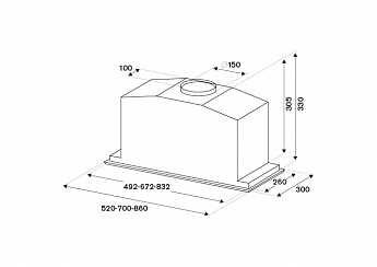 картинка Кухонная вытяжка Bertazzoni KIN70MOD1XB  картинка Кухонная вытяжка Bertazzoni KIN70MOD1XB