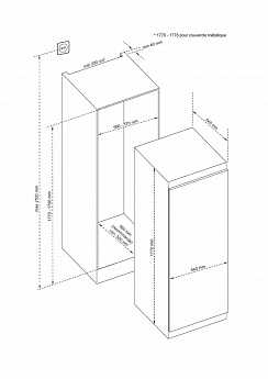 картинка Встраиваемый холодильник De Dietrich DRL1770EB 