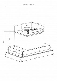 картинка Кухонная вытяжка Kuppersberg INFLAT 60 B 