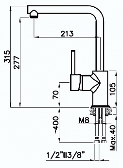 картинка Смеситель Rivelato Vico 9021600  картинка Смеситель Rivelato Vico 9021600