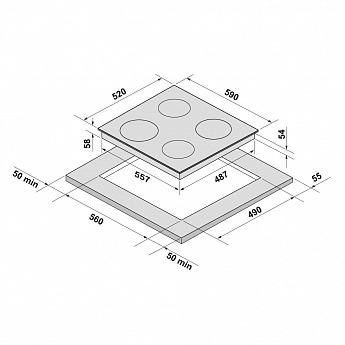 картинка Индукционная варочная панель Krona FARBE 60 IV 