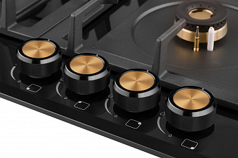 картинка Газовая варочная панель Weissgauff HGG 6445 BL Volcano Burner 