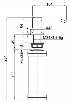 картинка Дозатор для мыла Granfest GF-Z-5001  картинка Дозатор для мыла Granfest GF-Z-5001
