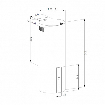 картинка Кухонная вытяжка Korting KHC 35969 DN Cylinder  картинка Кухонная вытяжка Korting KHC 35969 DN Cylinder