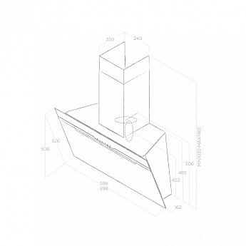 картинка Кухонная вытяжка Elica MAJESTIC BL/A/60 