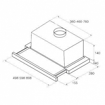 картинка Кухонная вытяжка Jetair AURORA LX/GRX/F/90 