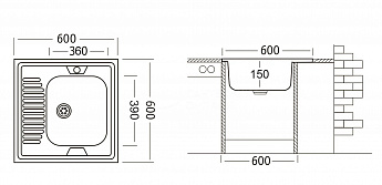 картинка Мойка Ukinox STD600.600 ---5C 0R-  картинка Мойка Ukinox STD600.600 ---5C 0R-
