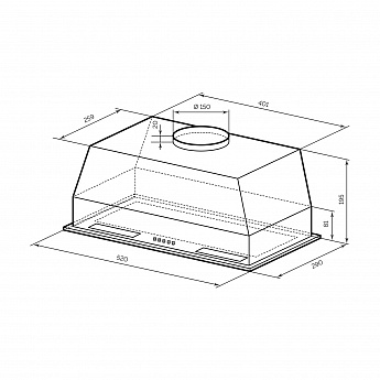 картинка Кухонная вытяжка Lex HYPER 600 WH белая  картинка Кухонная вытяжка Lex HYPER 600 WH белая