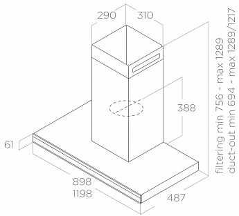 картинка Кухонная вытяжка Elica ELEMENT @ BLMAT/A/120 