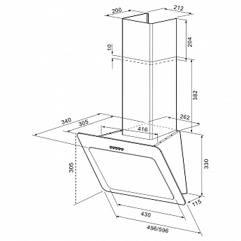картинка Кухонная вытяжка Krona LIVA 600 BLACK S 