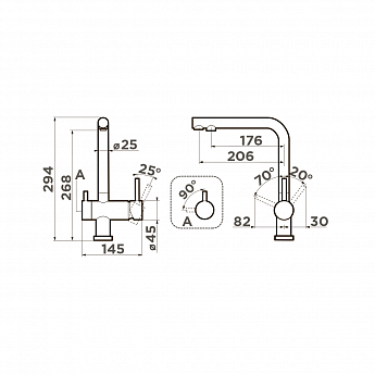 картинка Смеситель Omoikiri NAGANO-P 
