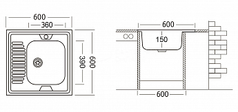 картинка Мойка Ukinox STD600.600 ---4C 0R-  картинка Мойка Ukinox STD600.600 ---4C 0R-