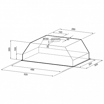 картинка Кухонная вытяжка Krona SVEN 600 white SGC 